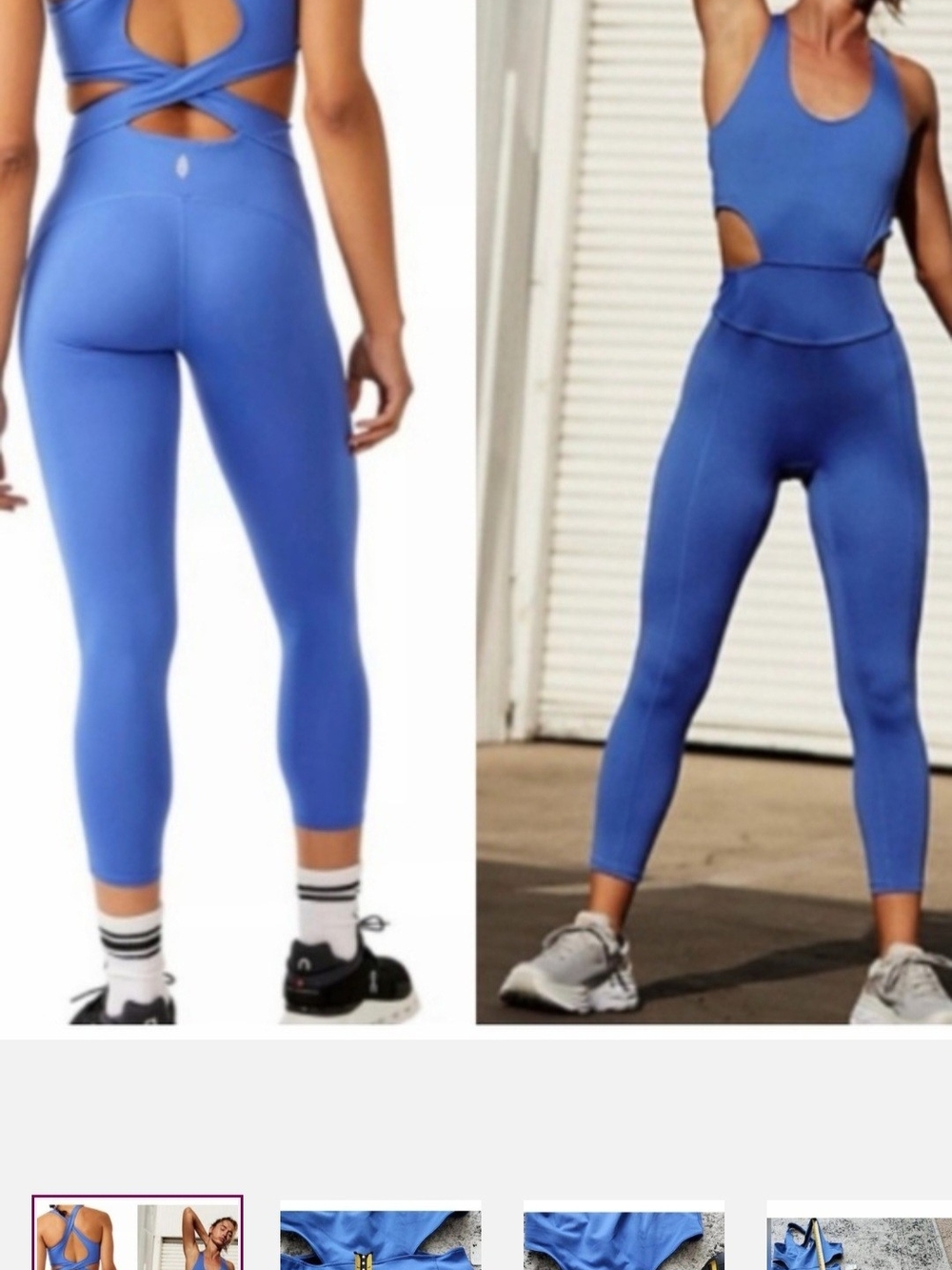 Free People Sculpting High-Rise Crop Leggings - Blue
